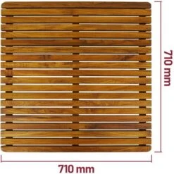 PrixPrime - Piattaforma Ideale Per Doccia E Bagno Dal Design Quadrato Di 71 X 71 Cm In Legno Di Teak Certificato -Hansgrohe Negozio 90823139 4