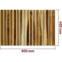 PrixPrime - Piattaforma Ideale Per Docce E Bagni Con Un Design Avvolgibile Di 60 X 40 Cm In Legno Di Teak Certificato -Hansgrohe Negozio 90823461 4