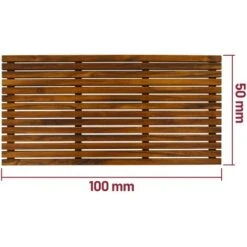 PrixPrime - Piattaforma Ideale Per Doccia E Bagno Dal Design Rettangolare Di 100 X 50 Cm Realizzata In Legno Di Teak Certificato -Hansgrohe Negozio 90824004 4