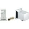 Grohe 26370000 Raccordo Erogatore, Grigio (Cromo) + Grohe 27704000 Euphoria Cube Raccordo Erogatore, Cromo