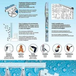 Box Doccia Angolare A Soffietto FERLIVING 80/60x80/60x185h Cm 7 Box Doccia Angolare A Soffietto FERLIVING 80/60x80/60x185h Cm -Hansgrohe Negozio 91912759 4