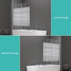 Doporro® Parete Vasca Da Bagno Doccia117x141cm, Parete Sopravasca Doccia Ovale Sinistra Apertura 180°Cortona C1408SL -Hansgrohe Negozio 94235783 5