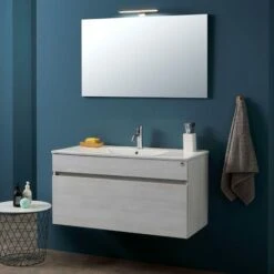 MOBILE BAGNO SOSPESO 100 CM CON CASSETTONE PROMENADE SERIE SOLE
