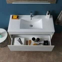 MOBILE BAGNO SOSPESO 100 CM CON CASSETTONE PROMENADE SERIE SOLE -Hansgrohe Negozio 9677828 3