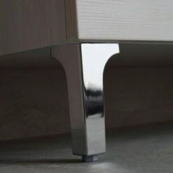 MOBILE BAGNO A TERRA 85 CM QUERCIA BIANCO EFFETTO LEGNO RIMINI -Hansgrohe Negozio 96932569 5