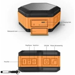 Mini Altoparlante Portatile - Altoparlante Bluetooth Per Doccia Con Gancio - Altoparlante Bluetooth Impermeabile 12 Ore Di Riproduzione Per Spiaggia, Piscina, Casa, Festa, Nero 7 Mini Altoparlante Portatile - Altoparlante Bluetooth Per Doccia Con Gancio - Altoparlante Bluetooth Impermeabile 12 Ore Di Riproduzione Per Spiaggia, Piscina, Casa, Festa, Nero -Hansgrohe Negozio 97077576 3