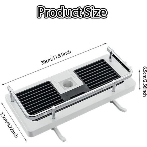 Mensola Per Doccia Mensola Per Doccia Telescopica Mensola Per Bagno In Alluminio Antiruggine Installazione Senza Perforazione Adatta Per Binario Da 24-25 Mm Con Due Ganci E Un Gancio Per Soffione Docc 2 Mensola Per Doccia Mensola Per Doccia Telescopica Mensola Per Bagno In Alluminio Antiruggine Installazione Senza Perforazione Adatta Per Binario Da 24-25 Mm Con Due Ganci E Un Gancio Per Soffione Docc - immagine 2