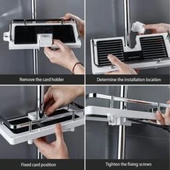 Mensola Per Doccia Mensola Per Doccia Telescopica Mensola Per Bagno In Alluminio Antiruggine Installazione Senza Perforazione Adatta Per Binario Da 24-25 Mm Con Due Ganci E Un Gancio Per Soffione Docc 9 Mensola Per Doccia Mensola Per Doccia Telescopica Mensola Per Bagno In Alluminio Antiruggine Installazione Senza Perforazione Adatta Per Binario Da 24-25 Mm Con Due Ganci E Un Gancio Per Soffione Docc -Hansgrohe Negozio 97887064 5