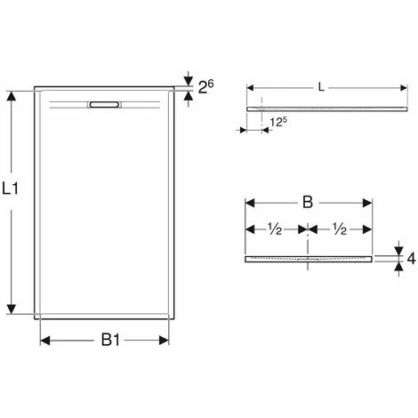 Geberit Sestra - Piatto Doccia 1200x900 Mm, Bianco 550.255.00.2 2 Geberit Sestra - Piatto Doccia 1200x900 Mm, Bianco 550.255.00.2 - immagine 2