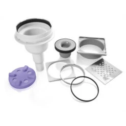 Jackon Piatto Doccia Aqua Centré 1000x1000x40mm Con Scarico Verticale Libero (4512088 + 4512008) -Hansgrohe Negozio 99578608 3