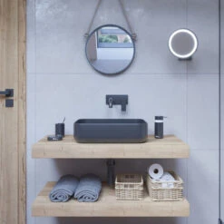 Egger Lavabo Naturale 120x8x50 Cm, Rovere Halifax Naturale Marrone Chiaro (DO12050DH)