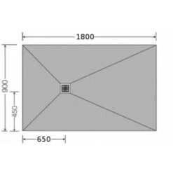 Jackon Aqua Decentral Piatto Doccia 1800x900x40mm Con Scarico Orizzontale Libero (4512098 + 4512007) -Hansgrohe Negozio 99580368 4