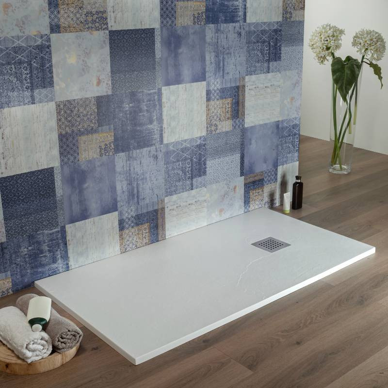 Hansgrohe Negozio -Hansgrohe Negozio piatto doccia 80x130 cm in resina tagliabile bianco effetto pietrablan